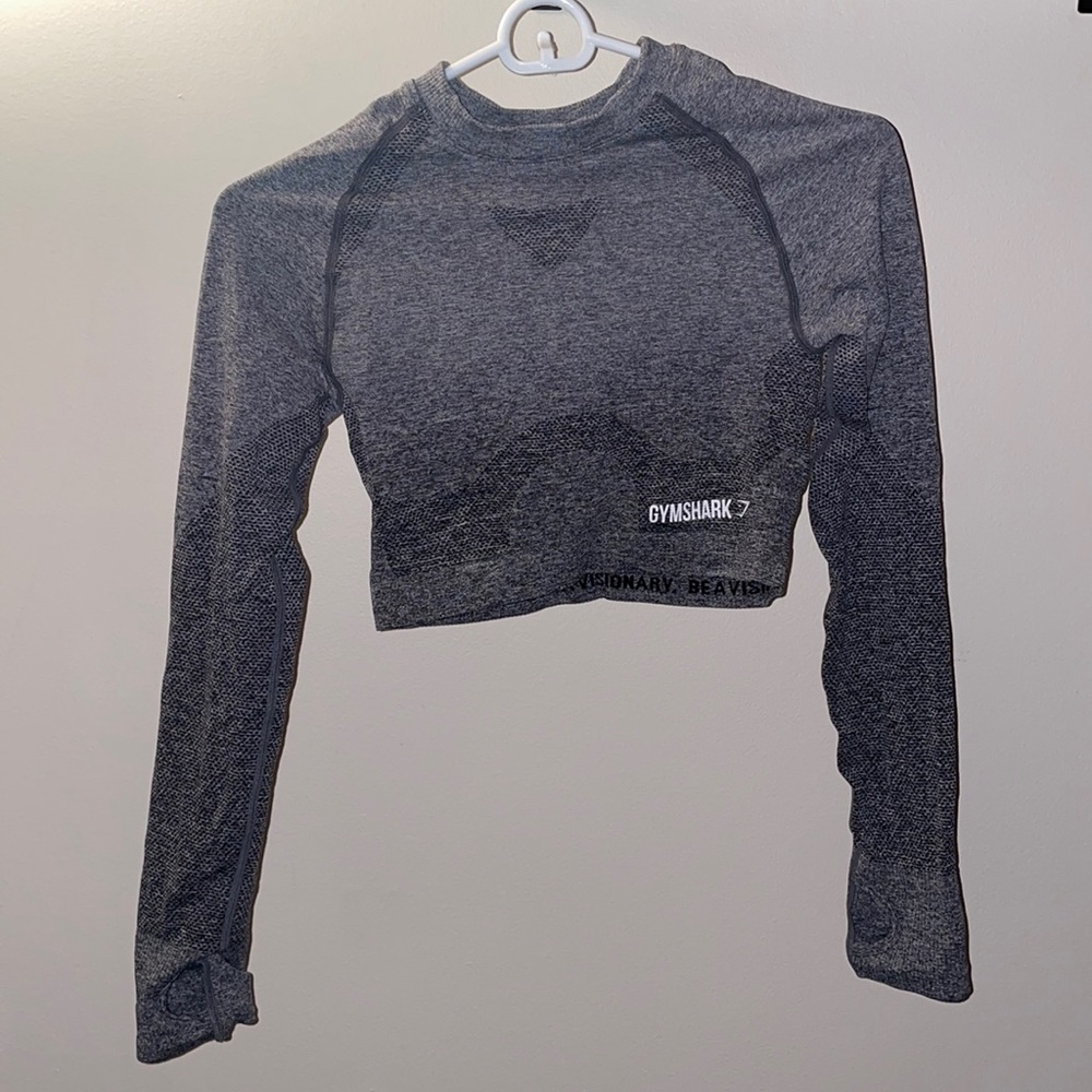 Gymshark Gray Cropped Shirt